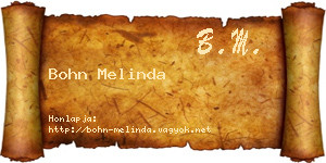 Bohn Melinda névjegykártya